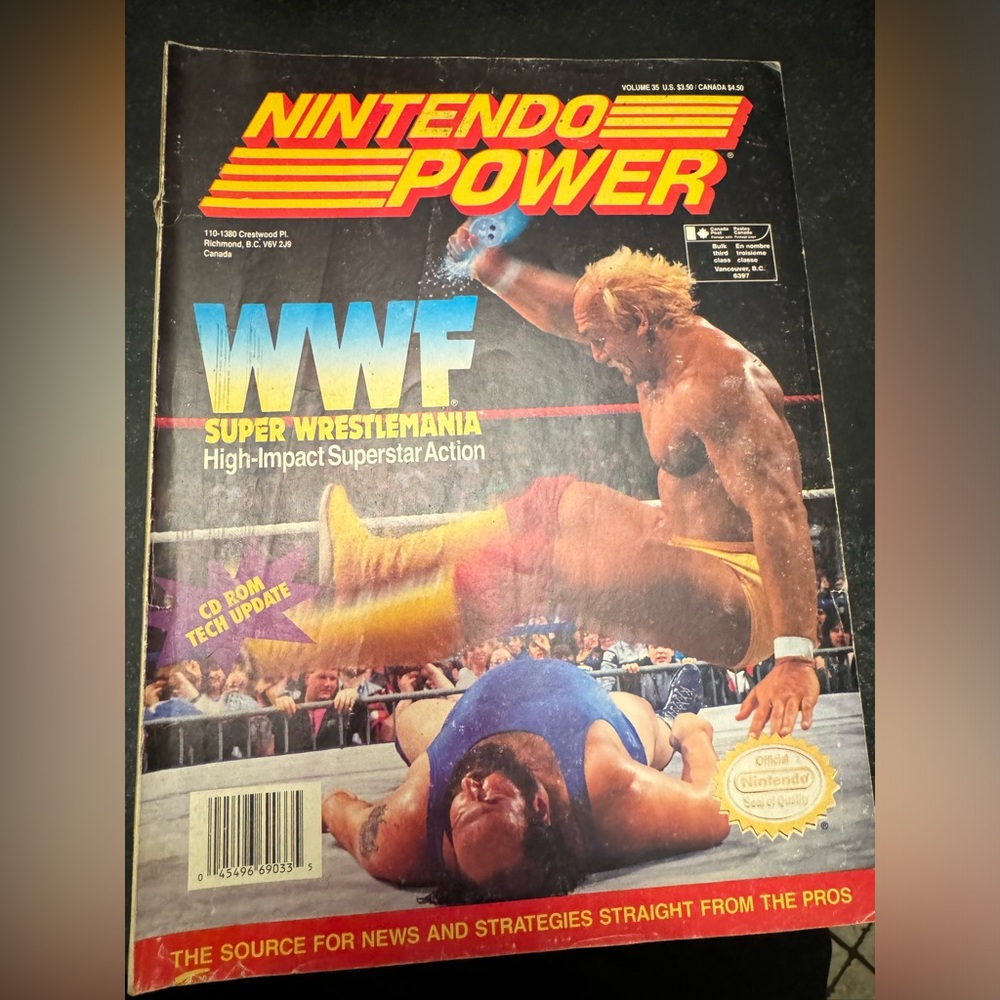 Nintendo power volume 35 - WWF w street fighter II  poster